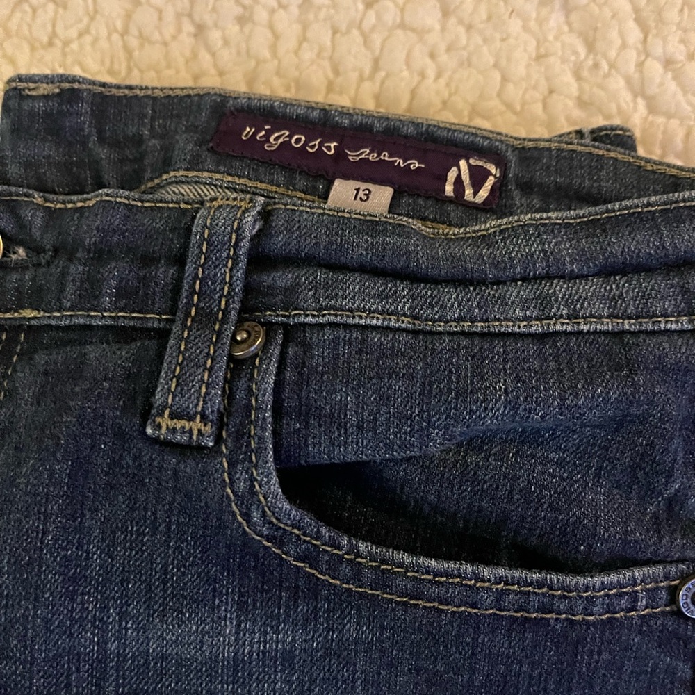 Vigoss size 13 Junior low rise flare cut jeans - Picture 3 of 7